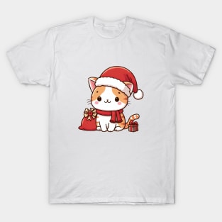Cute Christmas Kitty Cat T-Shirt